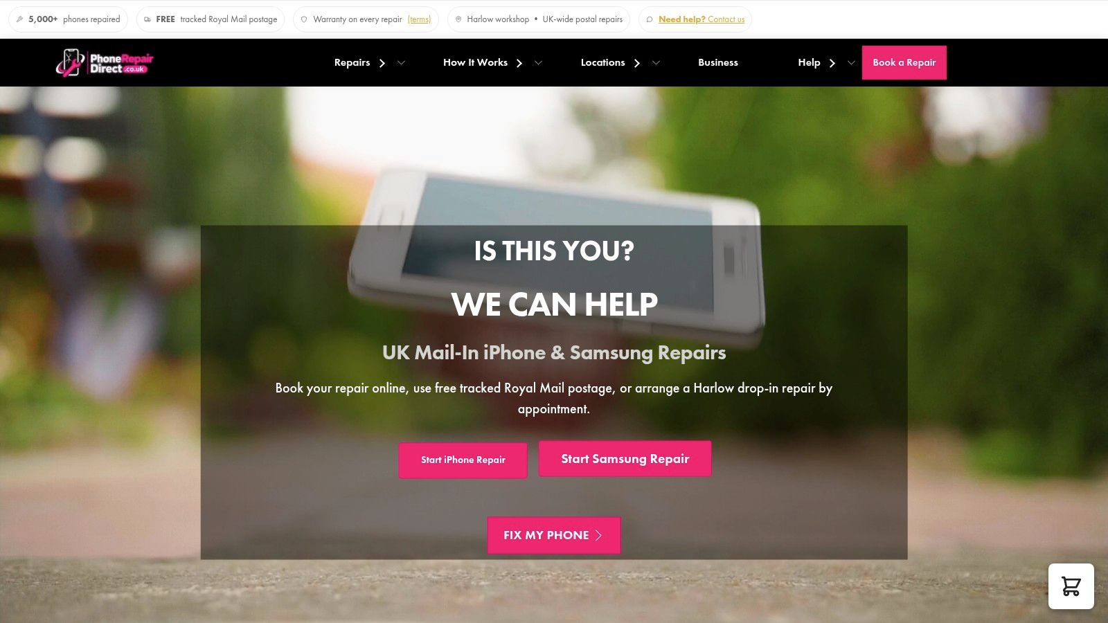 Screenshot from https://phonerepairdirect.co.uk